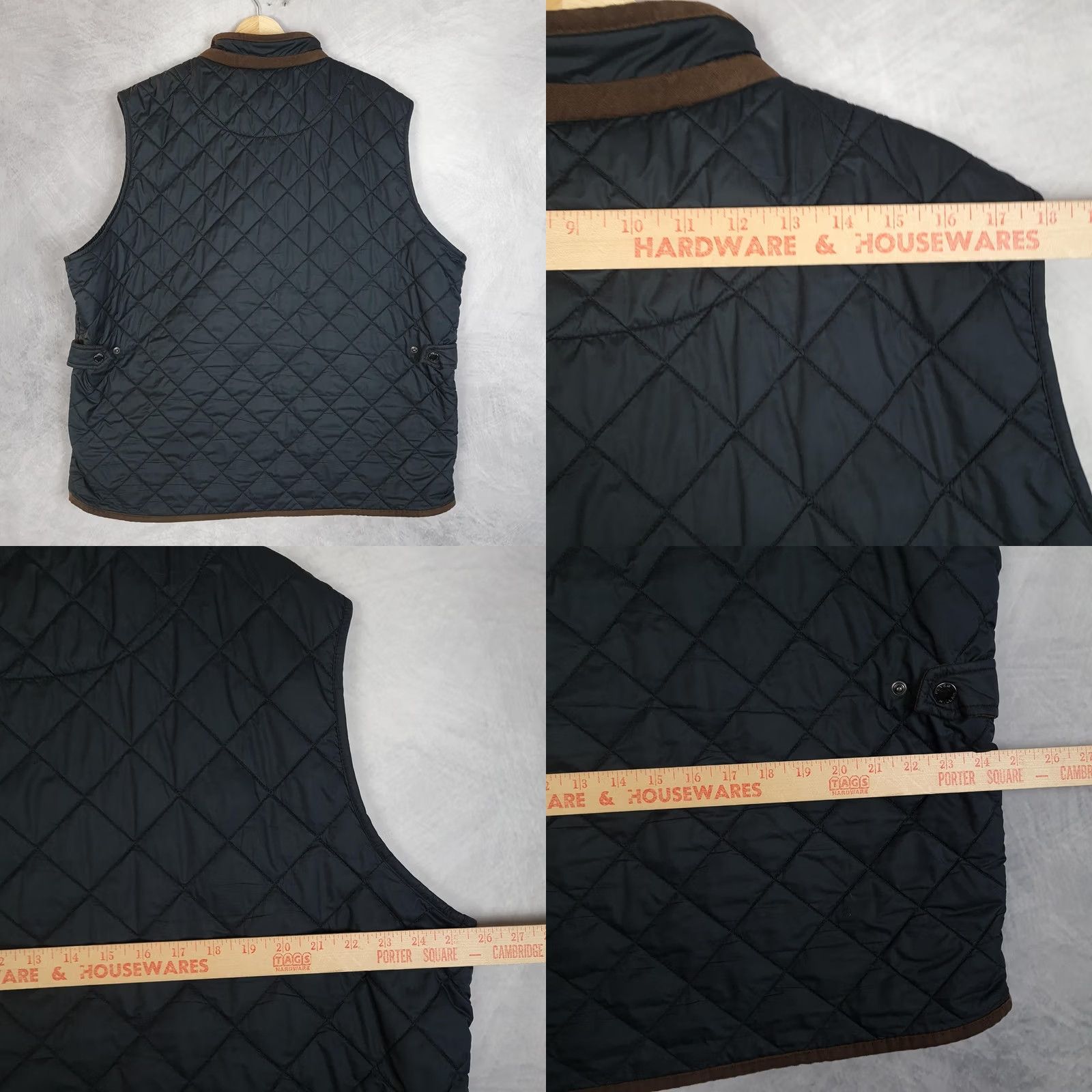 Peter Millar Peter Millar Vest Mens 2XL Black Quilted Fleece Lined Crown Essex Travel Vest Size US XXL / EU 58 / 5 - 9 Thumbnail