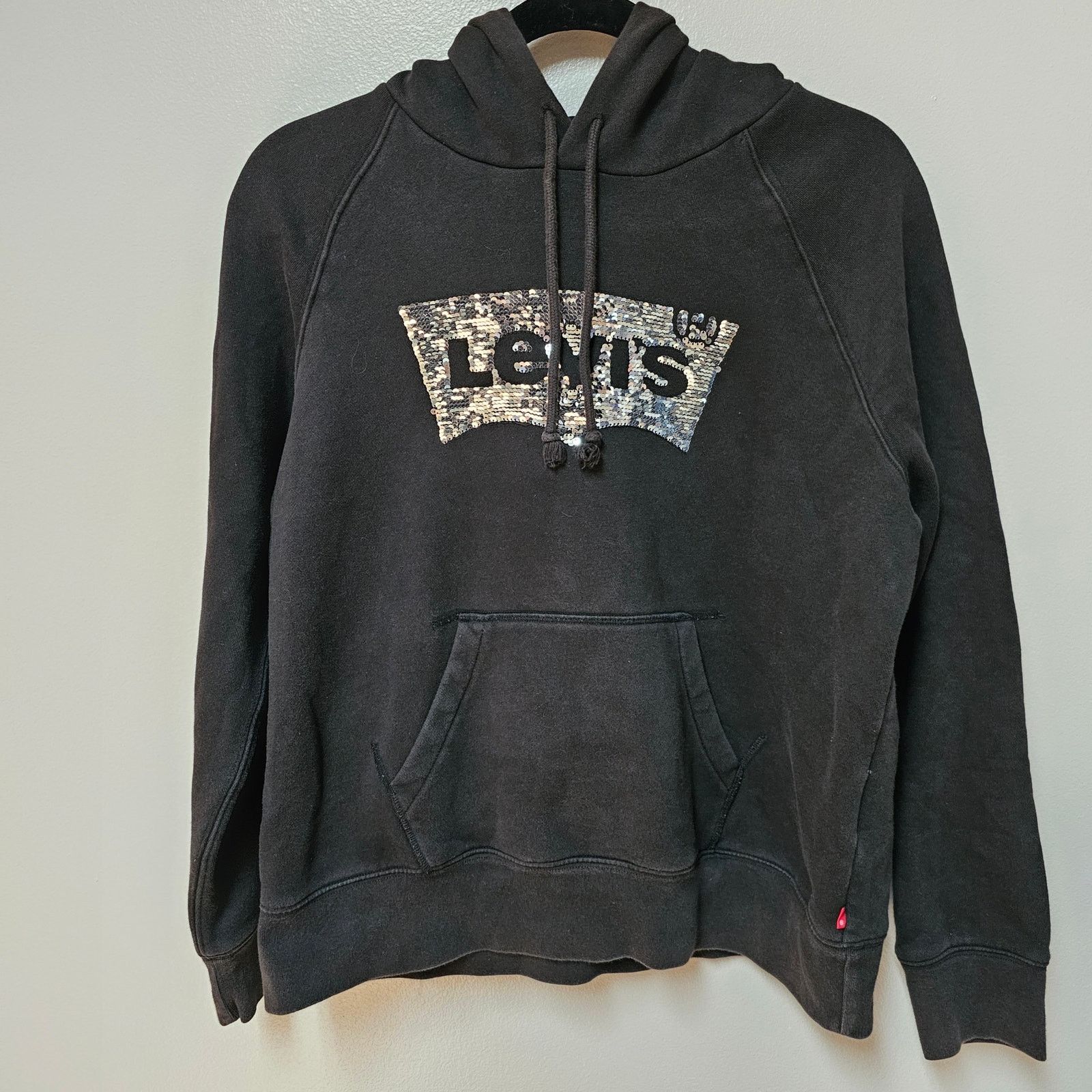 Levi's Womens LEVI's Sequin Logo Hoodie Pullover Size XS Size XS / US 0-2 / IT 36-38 - 4 Thumbnail
