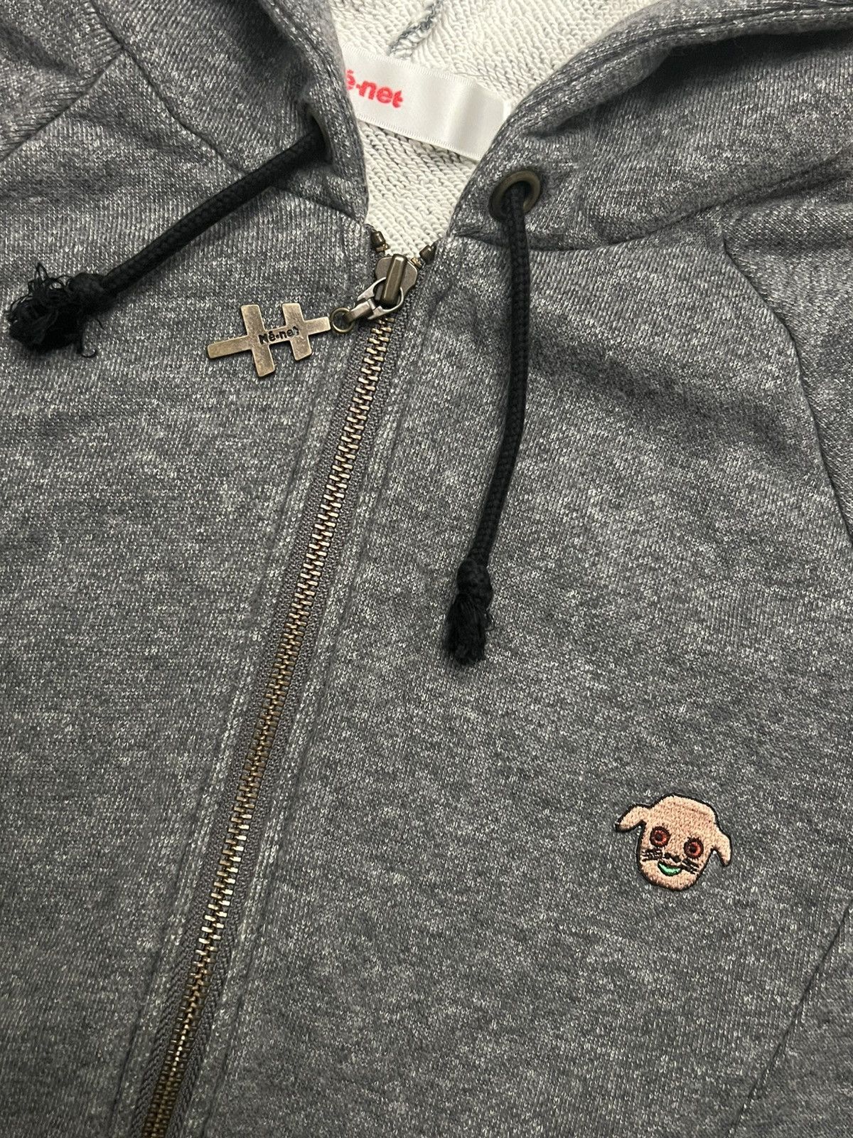 Ne-Net Ne-net Grey Bear Ear Zip Up Hoodie Size M / US 6-8 / IT 42-44 - 4 Thumbnail