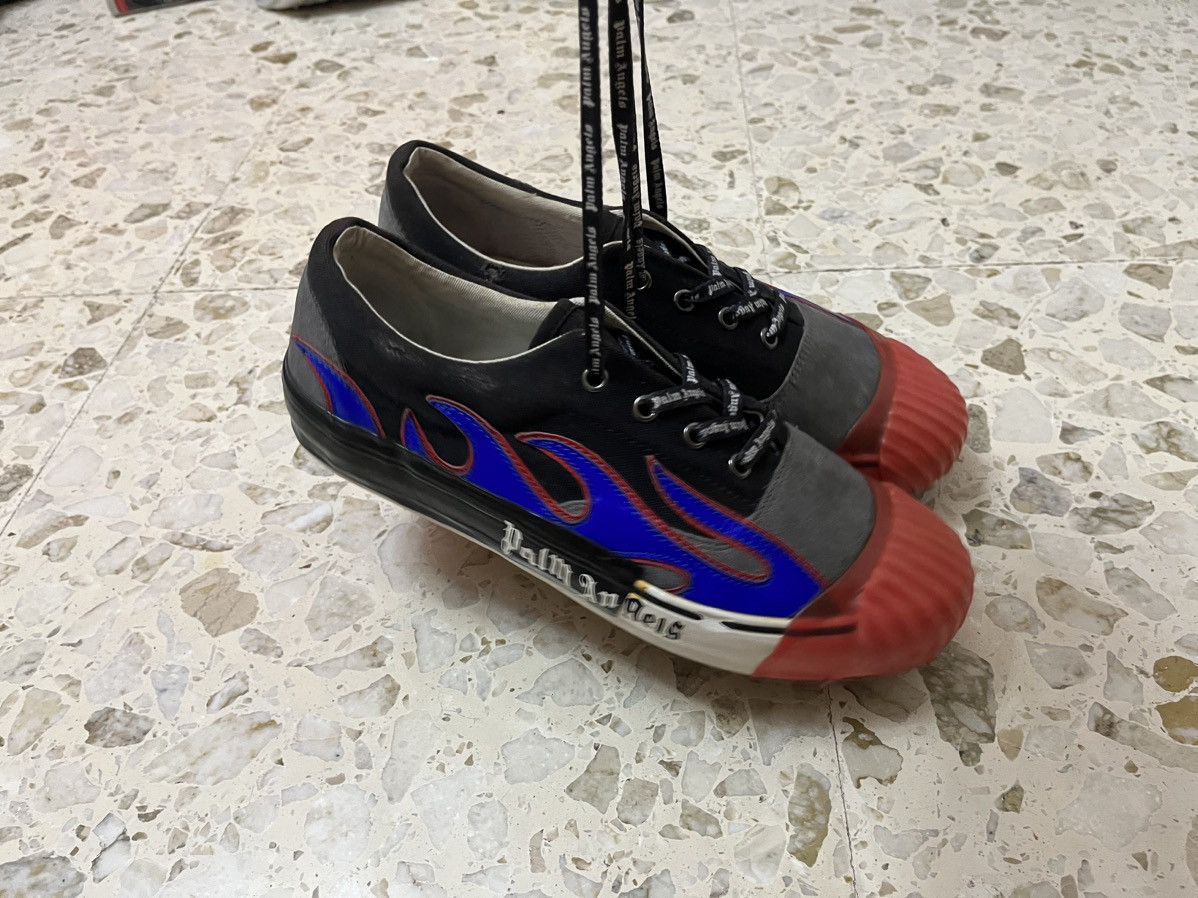 Palm Angels Palm angels low top flame leather sneaker 9us 42eu Size US 9 / EU 42 - 2 Thumbnail