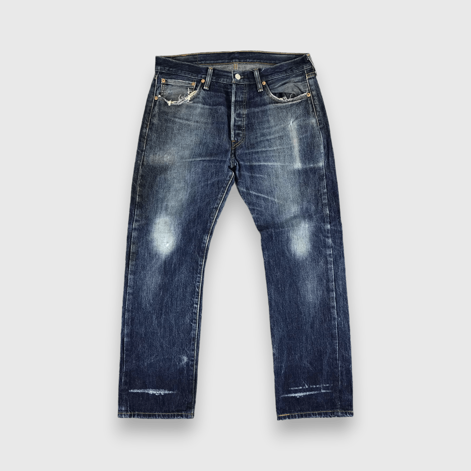 Levi's Levis Vintage 501 Jeans Faded Blue Washed Denim -J346 Size US 34 / EU 50 - 1 Thumbnail