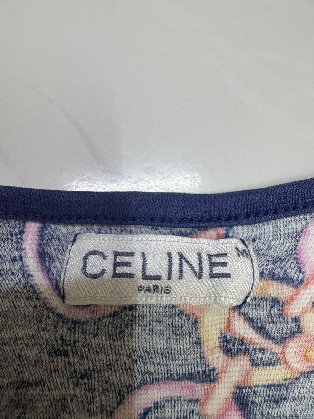 Celine Celine T-shirt with a gold and pink chain and horsebit print Size M / US 6-8 / IT 42-44 - 7 Thumbnail