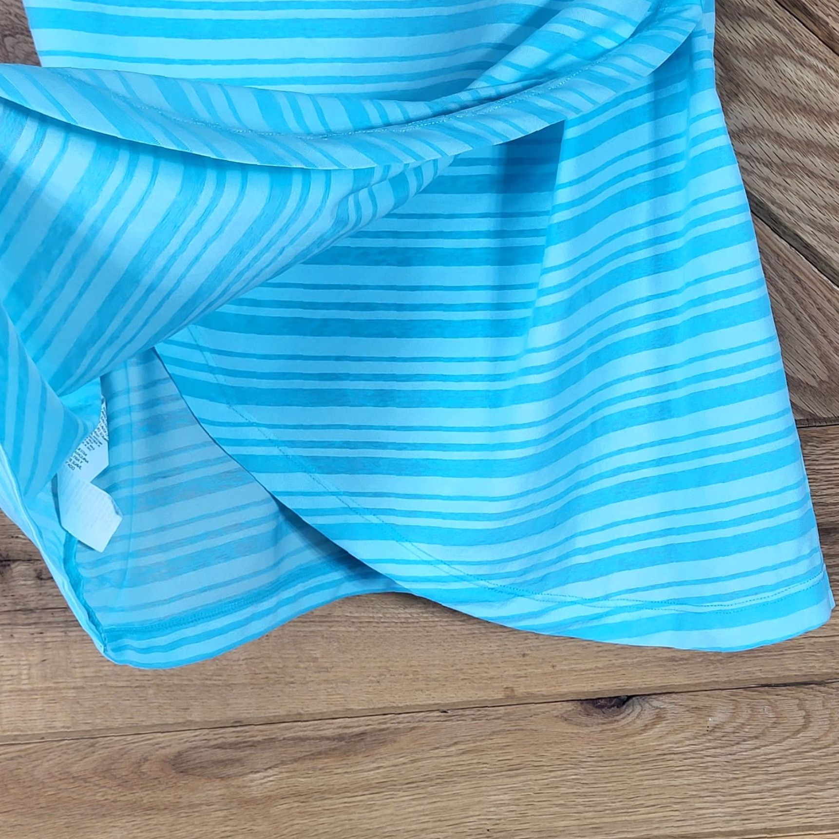Vintage VINTAGE EP Sport Blue Striped Short Sleeve Activewear Shirt M Wrap Back Shirt Women Summer Spring Mens Size M / US 6-8 / IT 42-44 - 7 Thumbnail