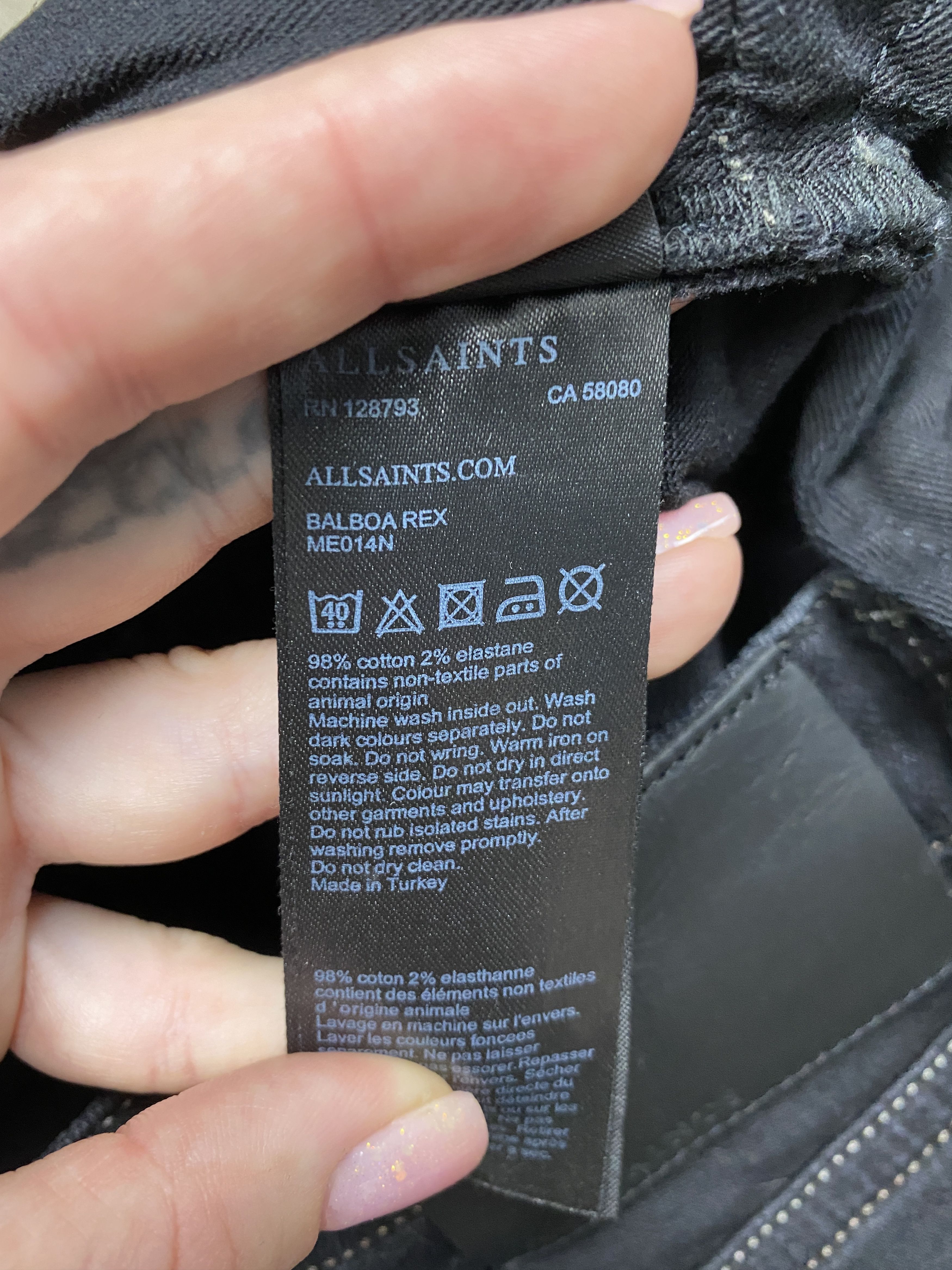 Allsaints Allsaints Balboa Rex Mens Denim Pants Jeans Size US 33 - 4 Thumbnail