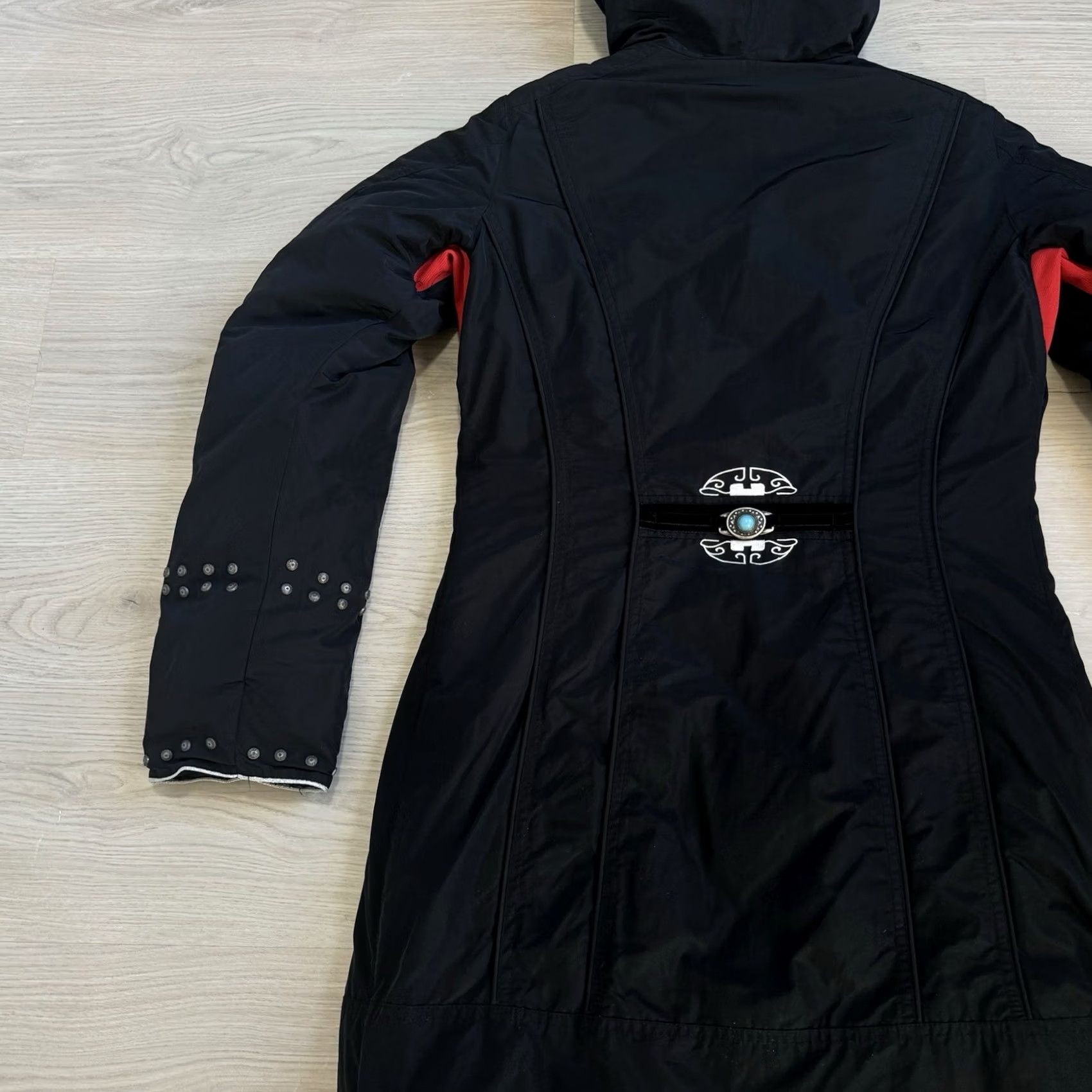 Vintage VINTAGE Hell Is For Heroes Milano Parka Coat Hooded Down Jacket Black Womens 42 Turquoise Stone Fur Trim Beaded Studded Ski C oot? Size M / US 6-8 / IT 42-44 - 3 Thumbnail