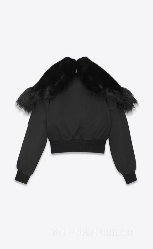 Saint Laurent Paris o1bcso1str1124 Fur Jacket in Black Size M / US 6-8 / IT 42-44 - 4 Thumbnail