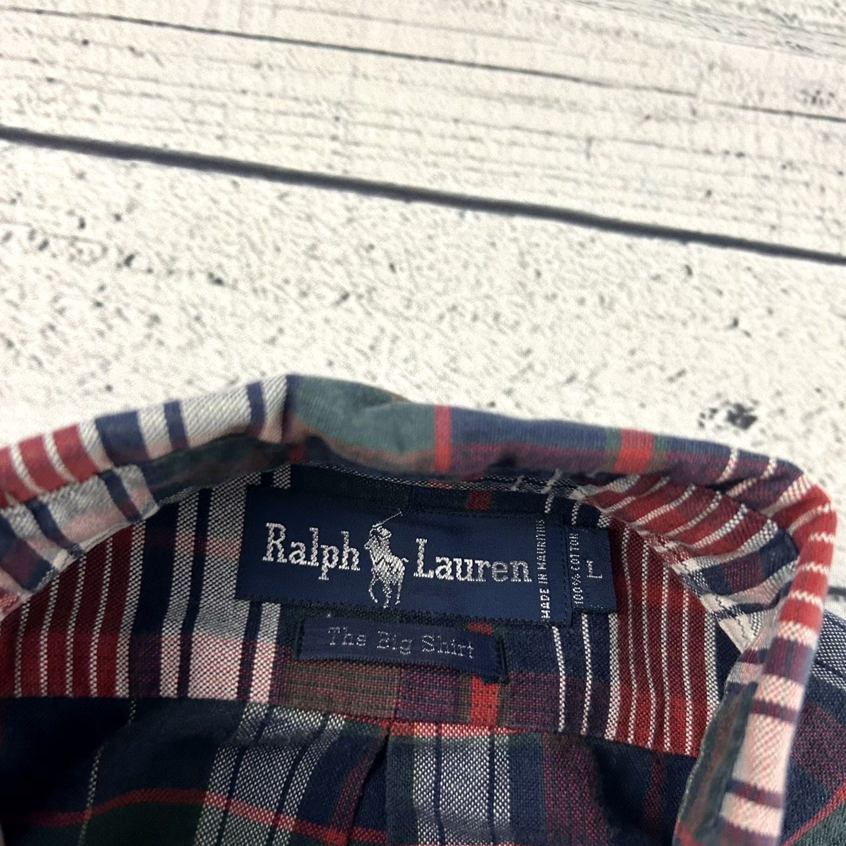 Polo Ralph Lauren VINTAGE Ralph Lauren The Big Shirt Plaid Long Sleeve Button Front Shirt Mens Large Size US L / EU 52-54 / 3 - 2 Thumbnail