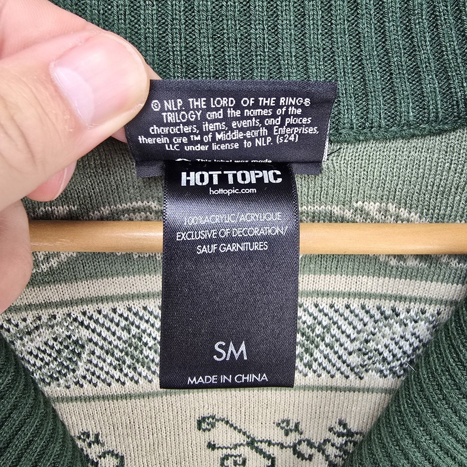 Hot Topic Hot Topic Lord of the Rings Cardigan Mens Sm Shawl Sweater Size US S / EU 44-46 / 1 - 7 Thumbnail