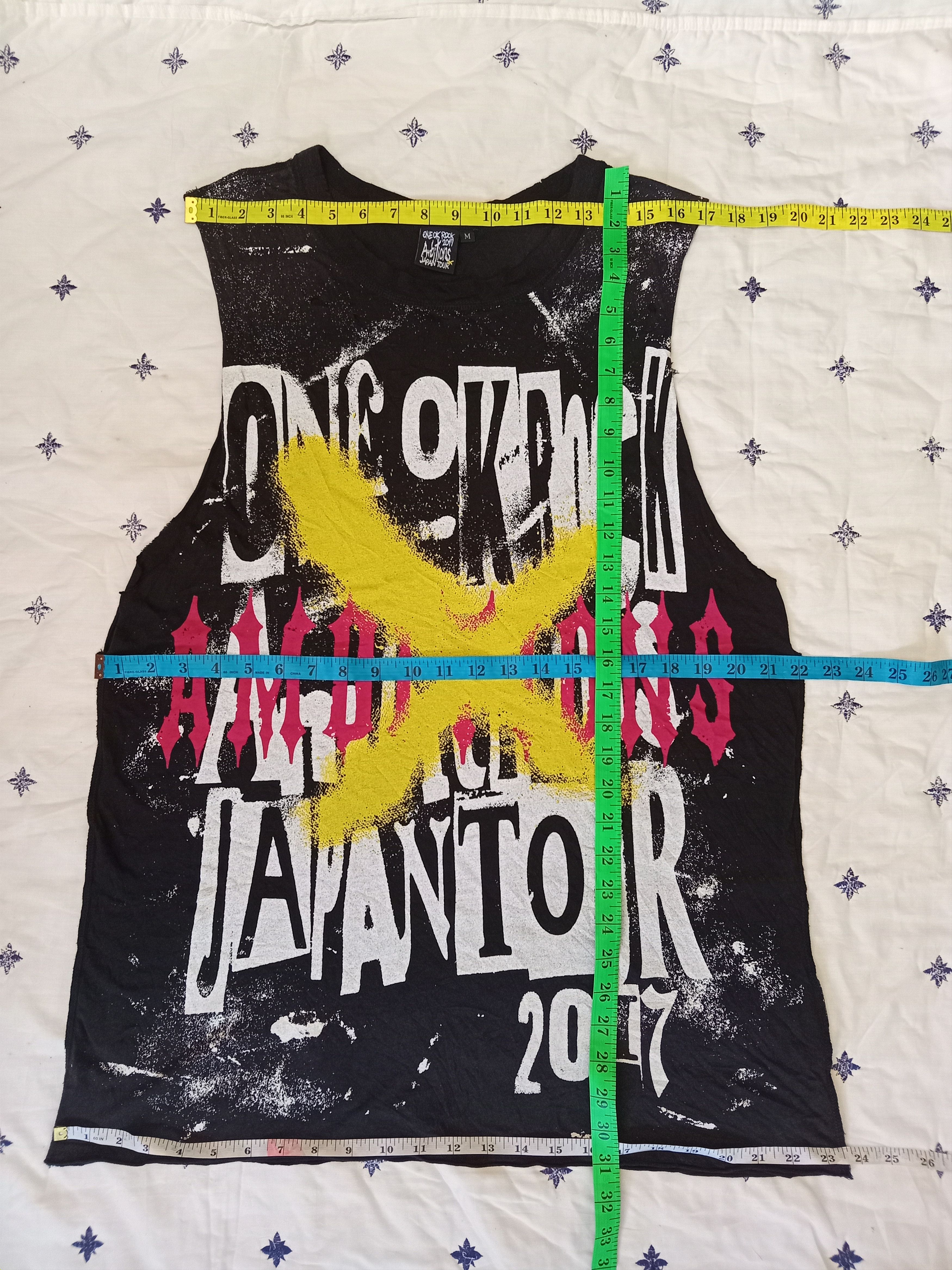 Band Tees × Japanese Brand Sun Faded ONE OK ROCK AMBITIONS JAPAN TOUR Tank Tops Size US L / EU 52-54 / 3 - 2 Thumbnail