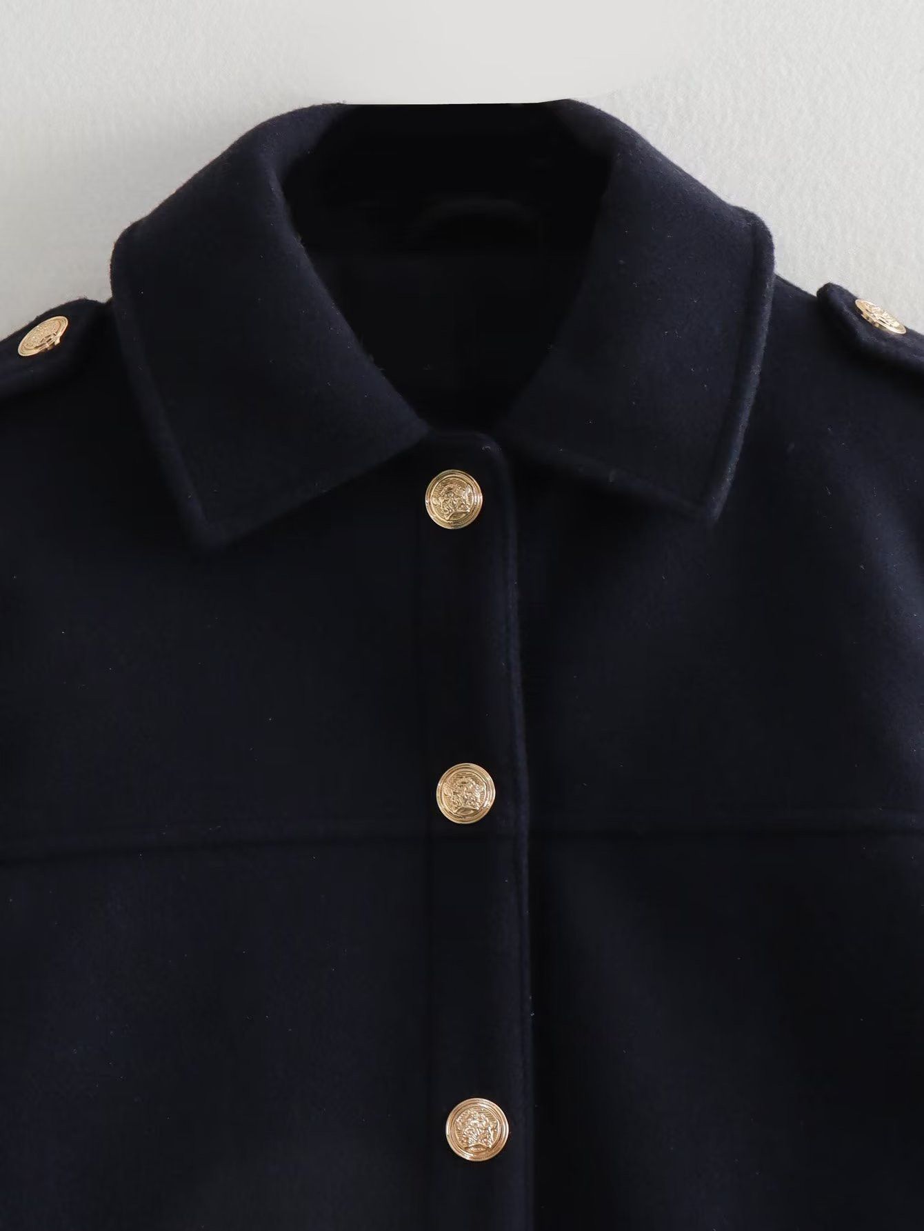 Japanese Brand Lapel Coat Single-breasted Size S / US 4 / IT 40 - 3 Thumbnail