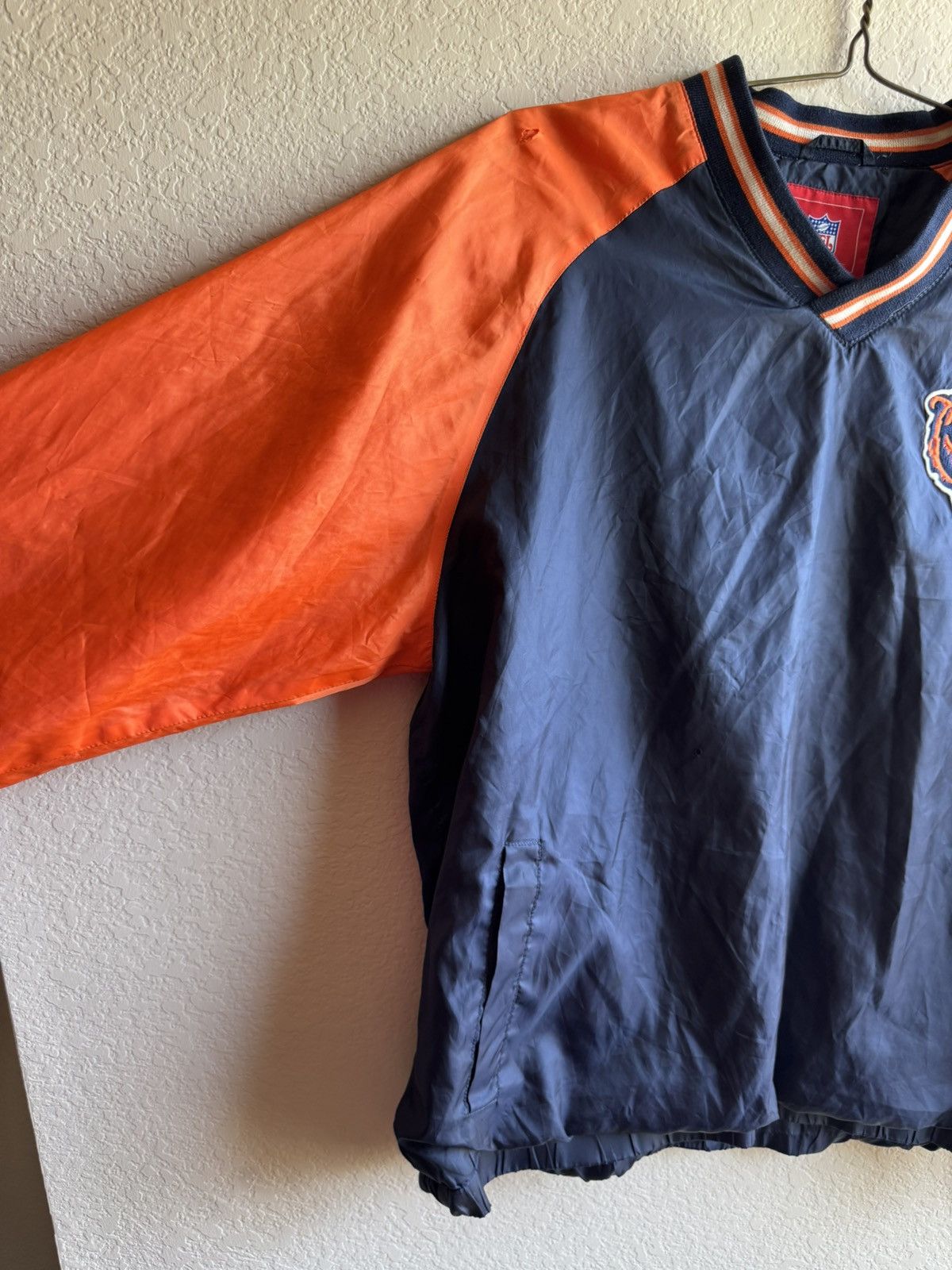 NFL NFL Chicago Bears Navy Fleece Lined Windbreaker Size US M / EU 48-50 / 2 - 6 Thumbnail