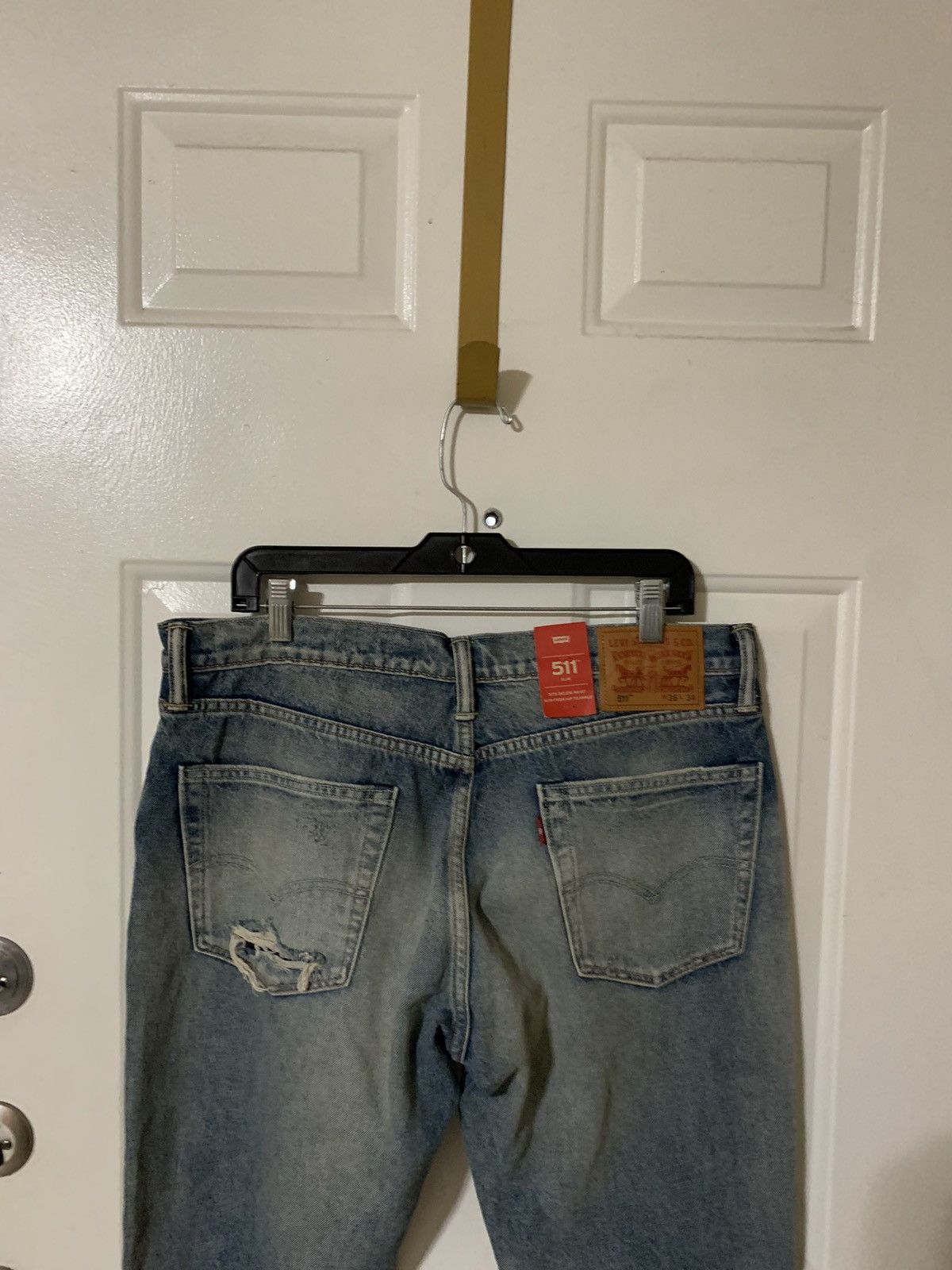 Levi's Warp Stretch straight leg jeans nwt 98.00 Size US 36 / EU 52 - 8 Thumbnail