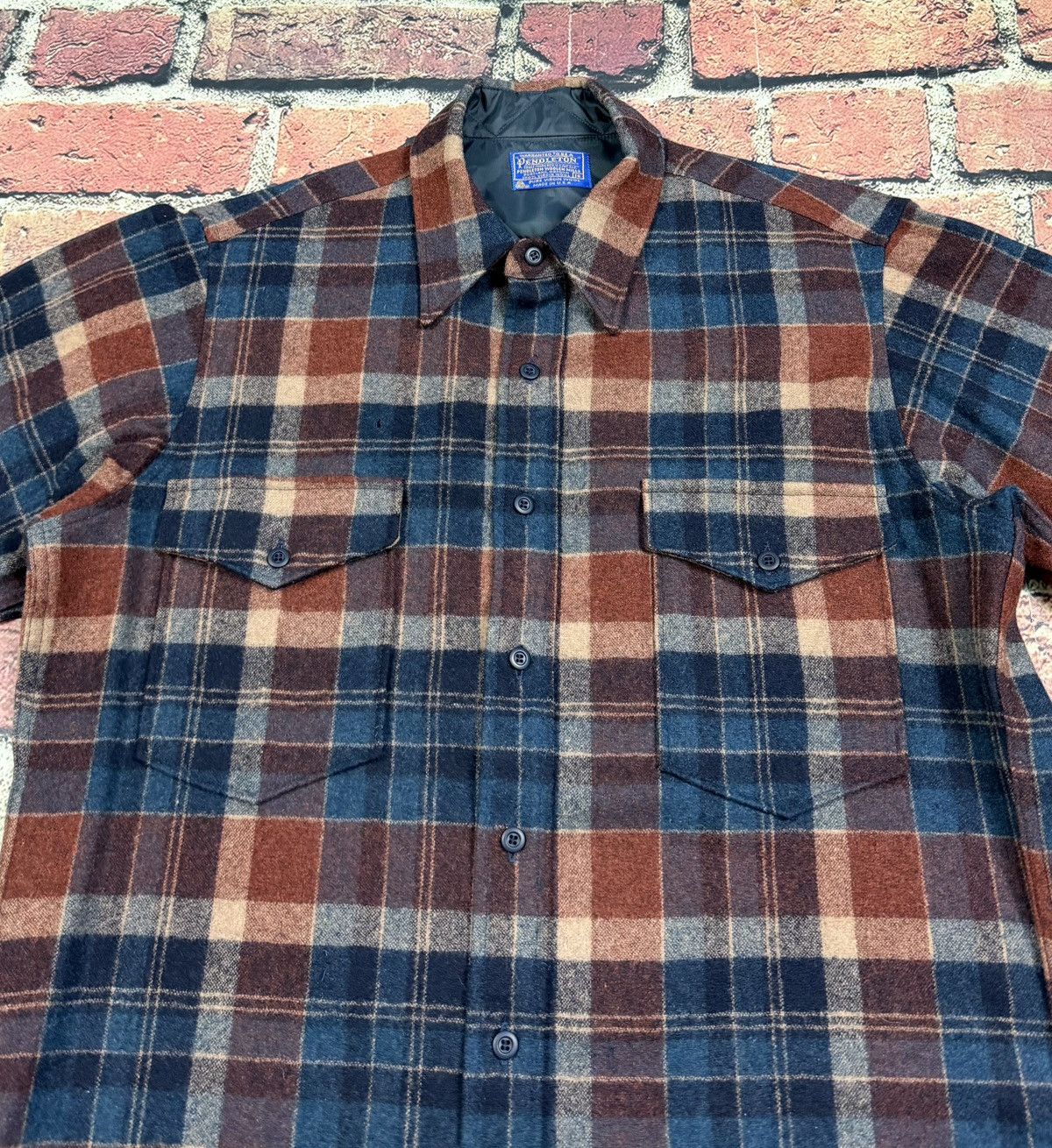 Pendleton Vintage Pendleton Plaid Virgin Wool Button Down Shirt 80s Size US M / EU 48-50 / 2 - 5 Thumbnail