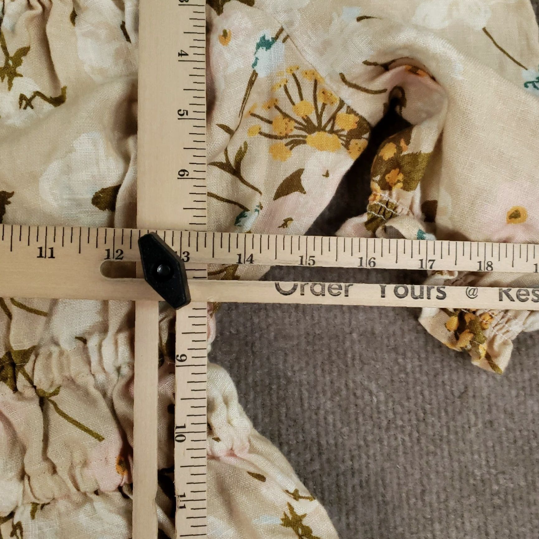 Vintage VINTAGE SPARTINA 449 Audrey Romper Shirt Womens XS Beige Linen Floral Puff Sleeve Adult XS Beige Florals 90s Womens Size 26" / US 2 / IT 38 - 3 Thumbnail