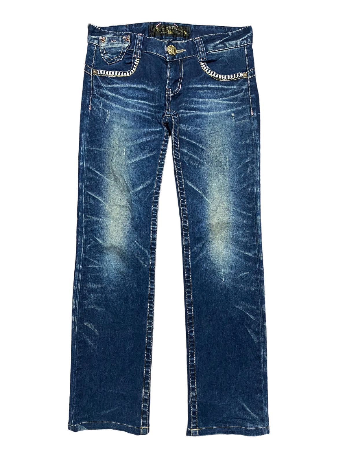 If Six Was Nine Red Pepper Skull Womens Jeans Size 27" / US 4 / IT 40 - 3 Thumbnail