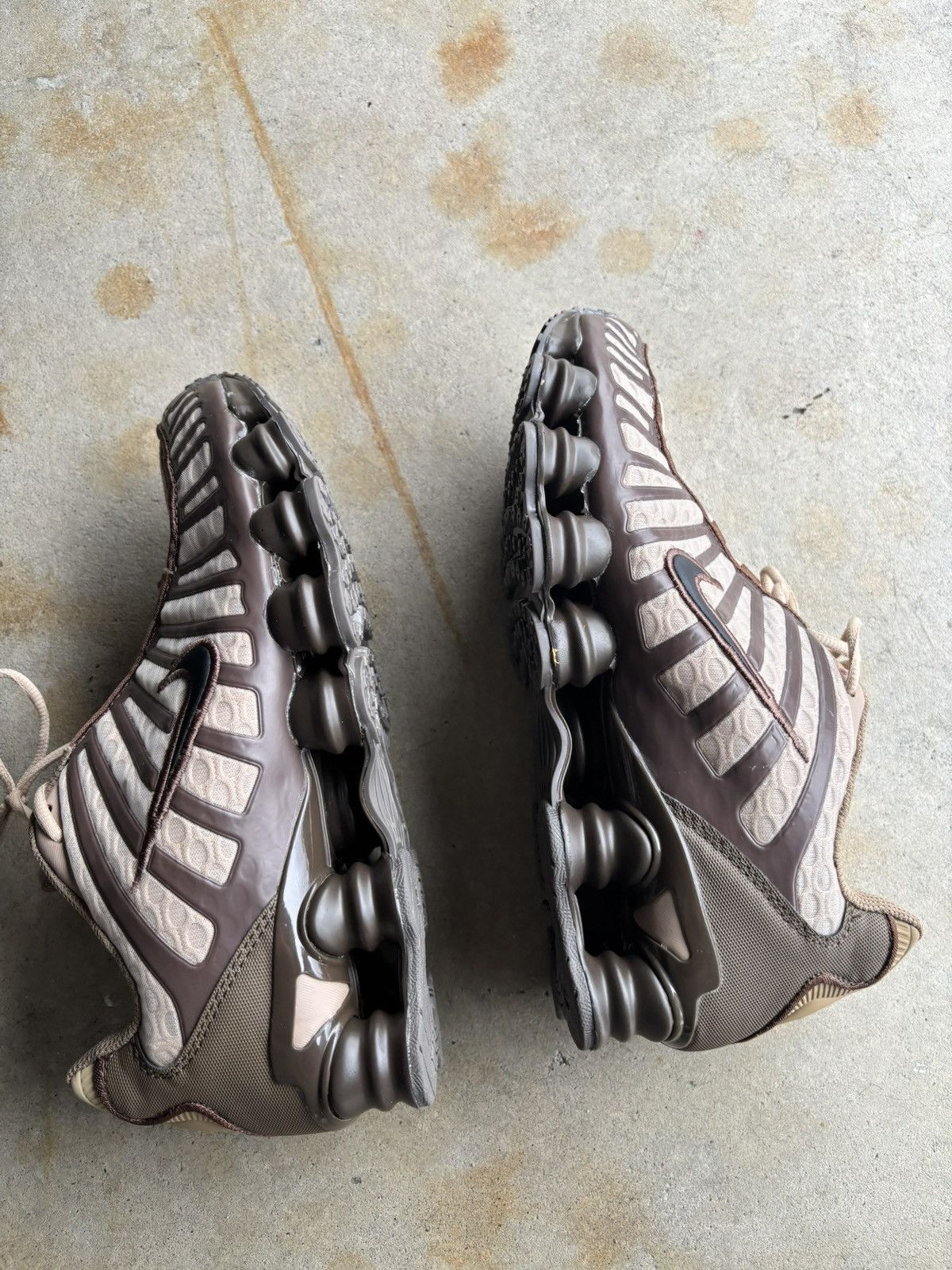 Vintage Deadstock Nike Shox Mocha Brown Air Max Trainers