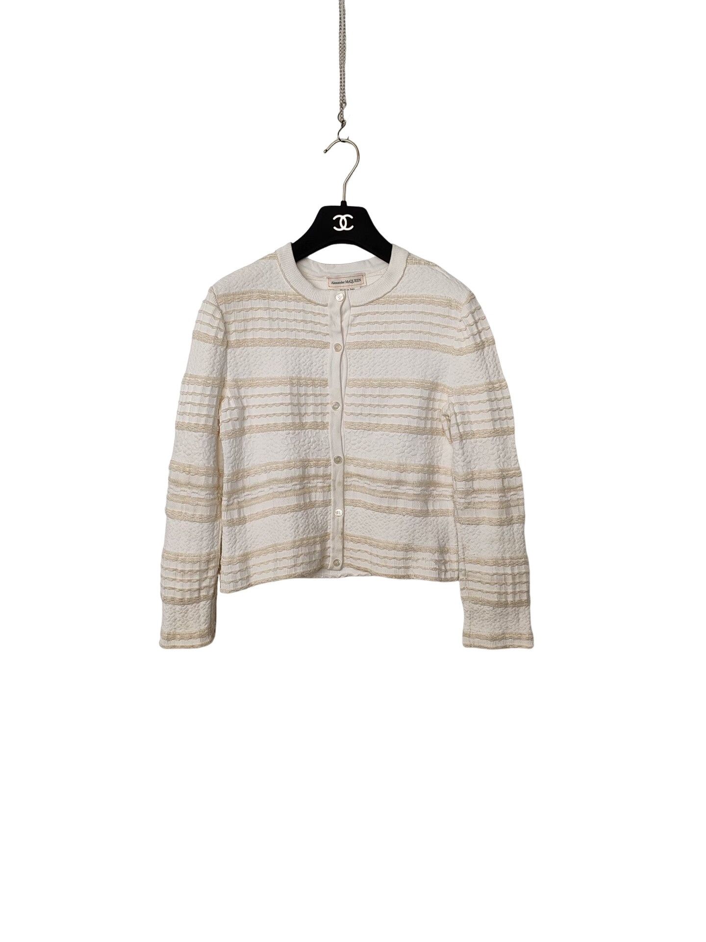 Alexander McQueen Alexander McQueen Textured Knit Cardigan Size S Size S / US 4 / IT 40 - 1 Thumbnail