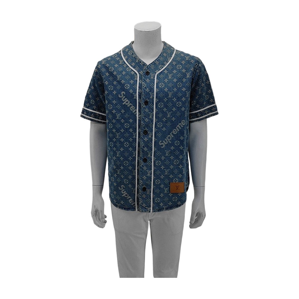 Louis Vuitton Louis Vuitton x Supreme Monogram Baseball Shirt XS Size US XS / EU 42 / 0 - 1 Thumbnail