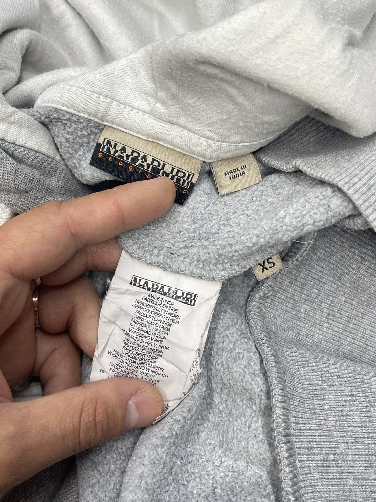Napapijri Mens Napapijri Anorak Hoodie Grey Outdoor Gorpcore Y2K Size US S / EU 44-46 / 1 - 8 Thumbnail