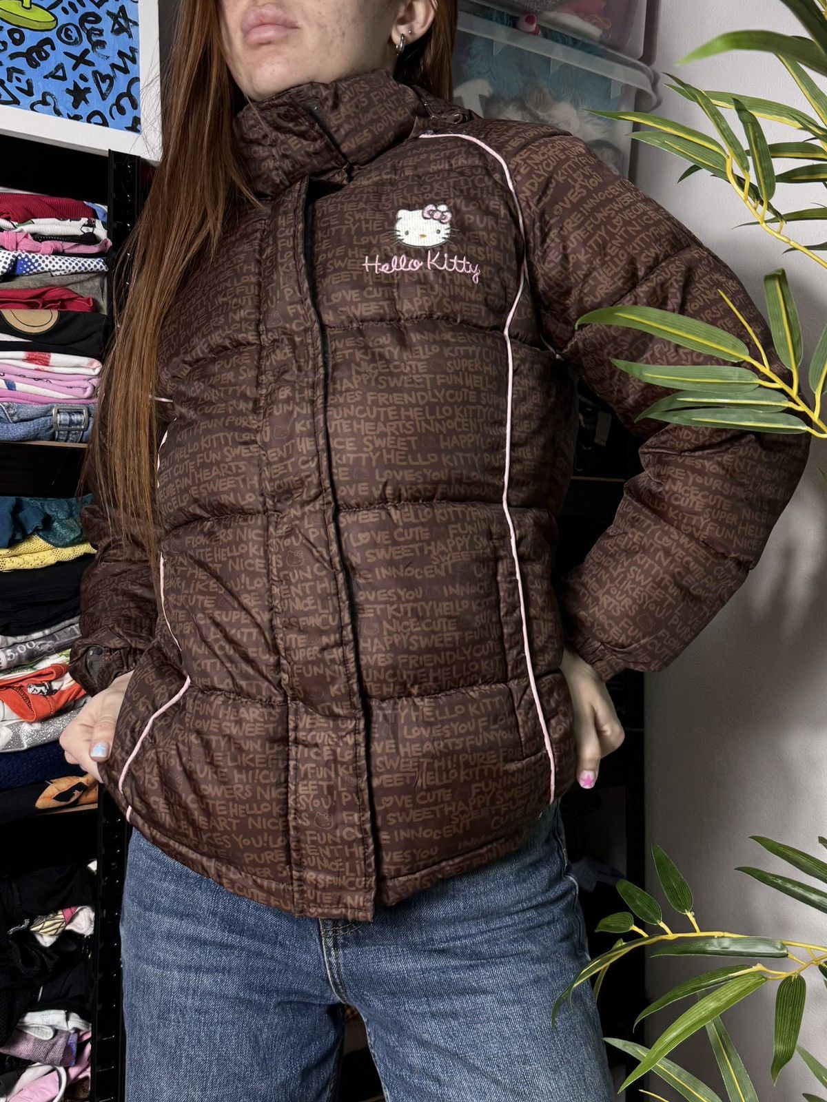 Cartoon Network VINTAGE HELLO KITTY SANRIO 2000s DOWN PUFFER JACKET Size S / US 4 / IT 40 - 4 Thumbnail
