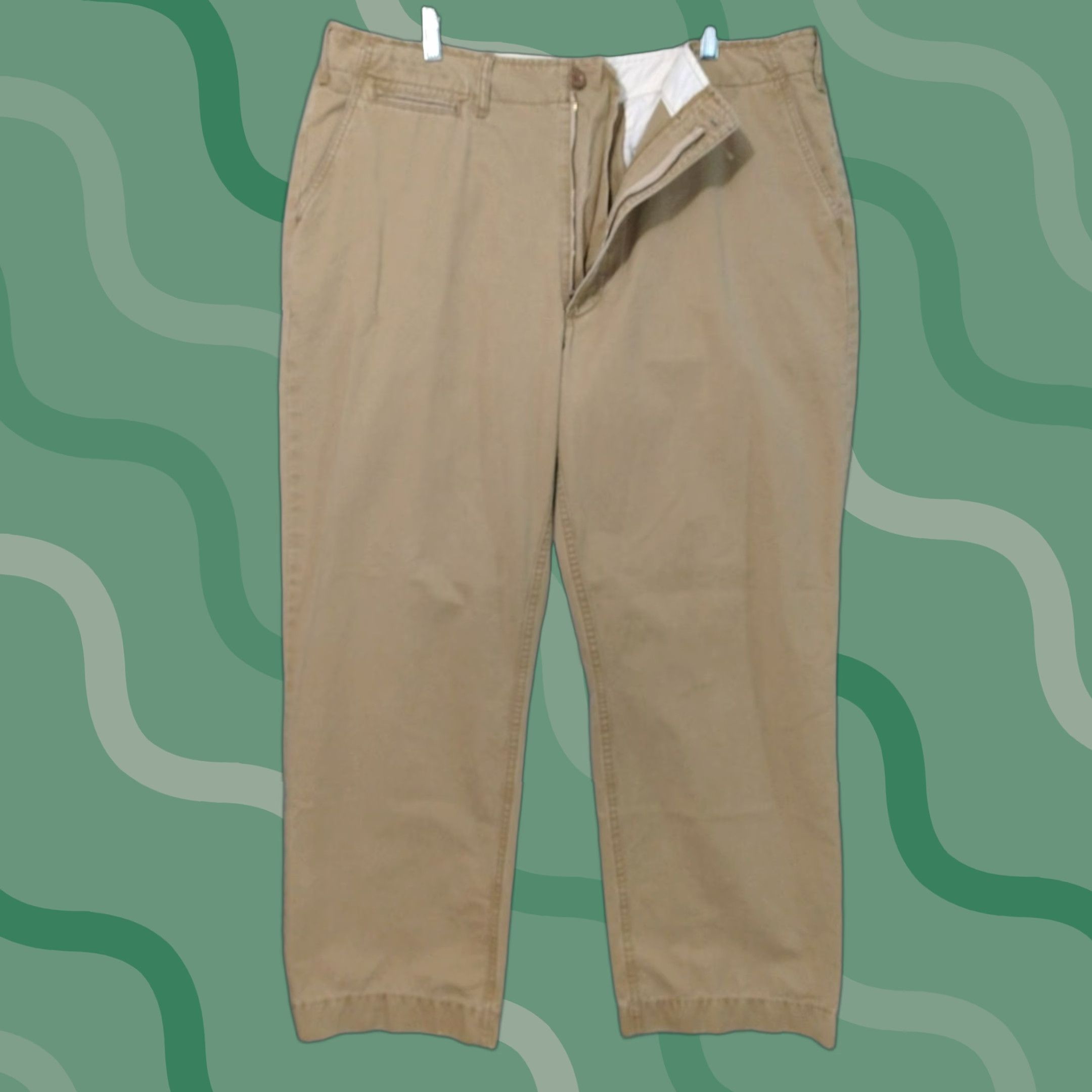 Polo Ralph Lauren Polo Ralph Lauren Pants Mens 40x31 Chino Straight Leg Beige Military Style Straight Size US L / EU 52-54 / 3 - 1 Thumbnail