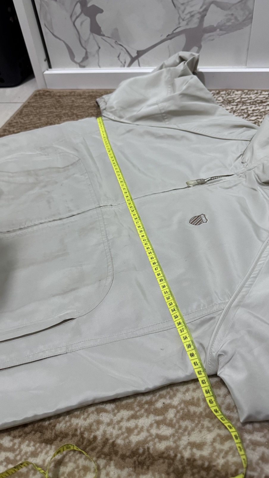 K-Swiss K Swiss Off White Windbreaker Jacket Size US M / EU 48-50 / 2 - 5 Thumbnail