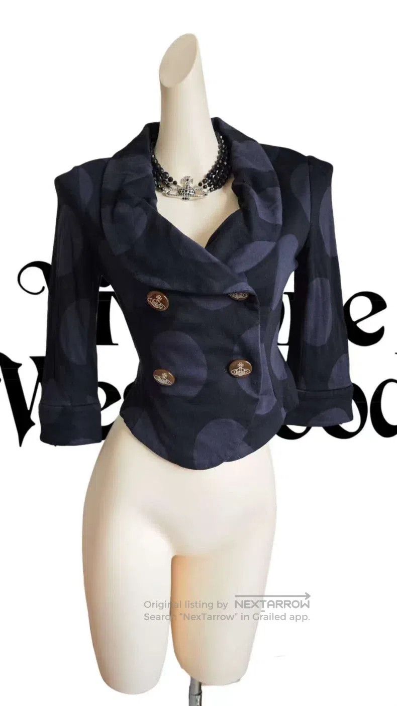 Vivienne Westwood Vivienne Westwood Vintage polka dot peplum collar jacket Size L / US 10 / IT 46 - 1 Thumbnail