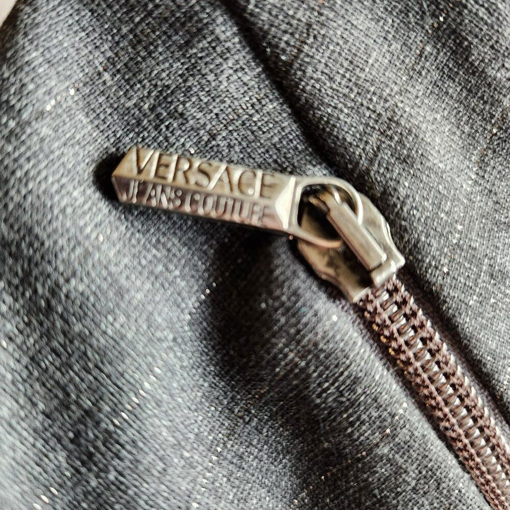 Versace Jeans Couture V2 Versace Classic Pants L Gray Pinstripe Wool Blend Straig Size 32" / US 10 / IT 46 - 8 Thumbnail