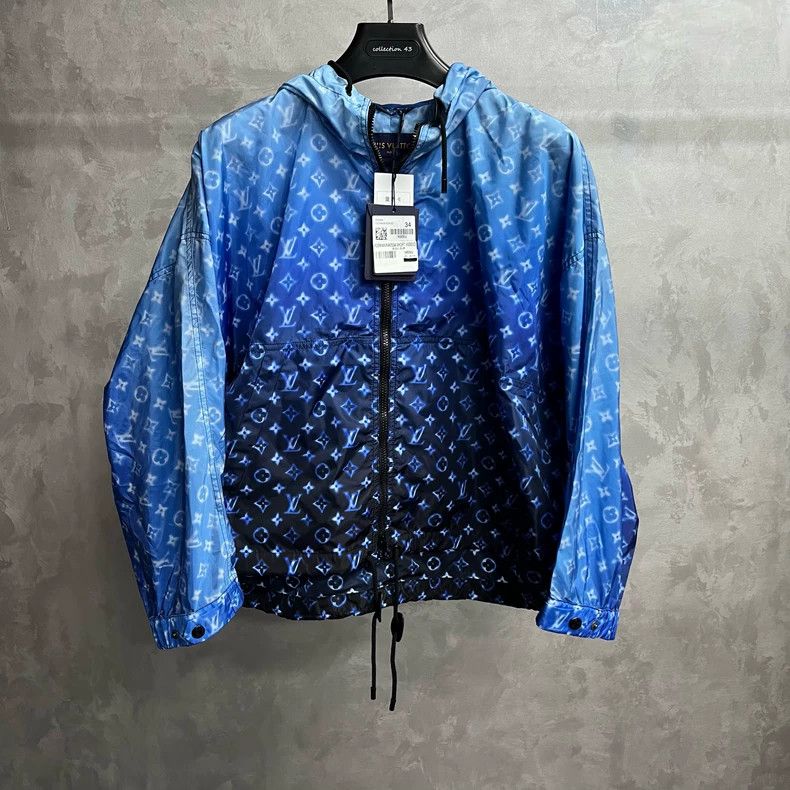 Louis Vuitton Louis Vuitton Blue Logo Full Hooded Jacket Size XXS / US 00 / IT 34 - 1 Thumbnail