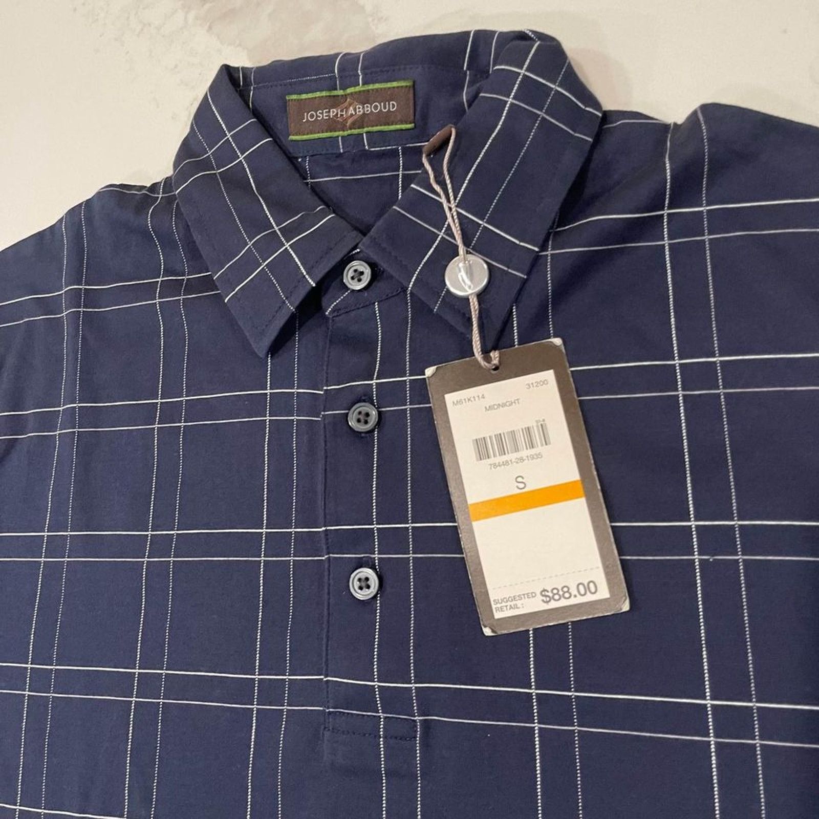 Joseph Abboud Joseph Abboud NWT Blue Henley Short Sleeve Shirt Men's Small Size US S / EU 44-46 / 1 - 3 Thumbnail