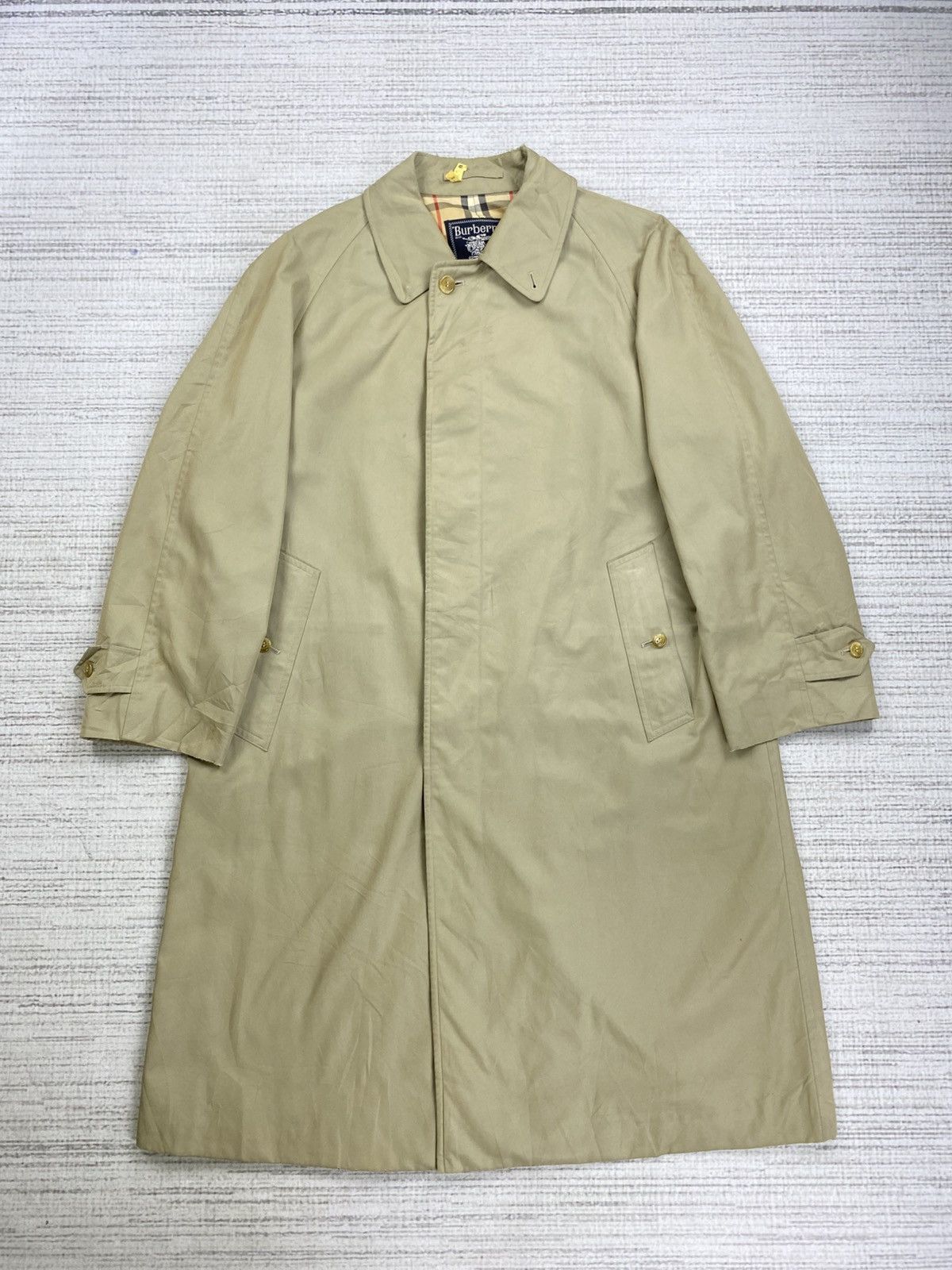 Burberry × Vintage Vintage 90s Burberrys Nova Check Trench Coat Size US M / EU 48-50 / 2 - 3 Thumbnail