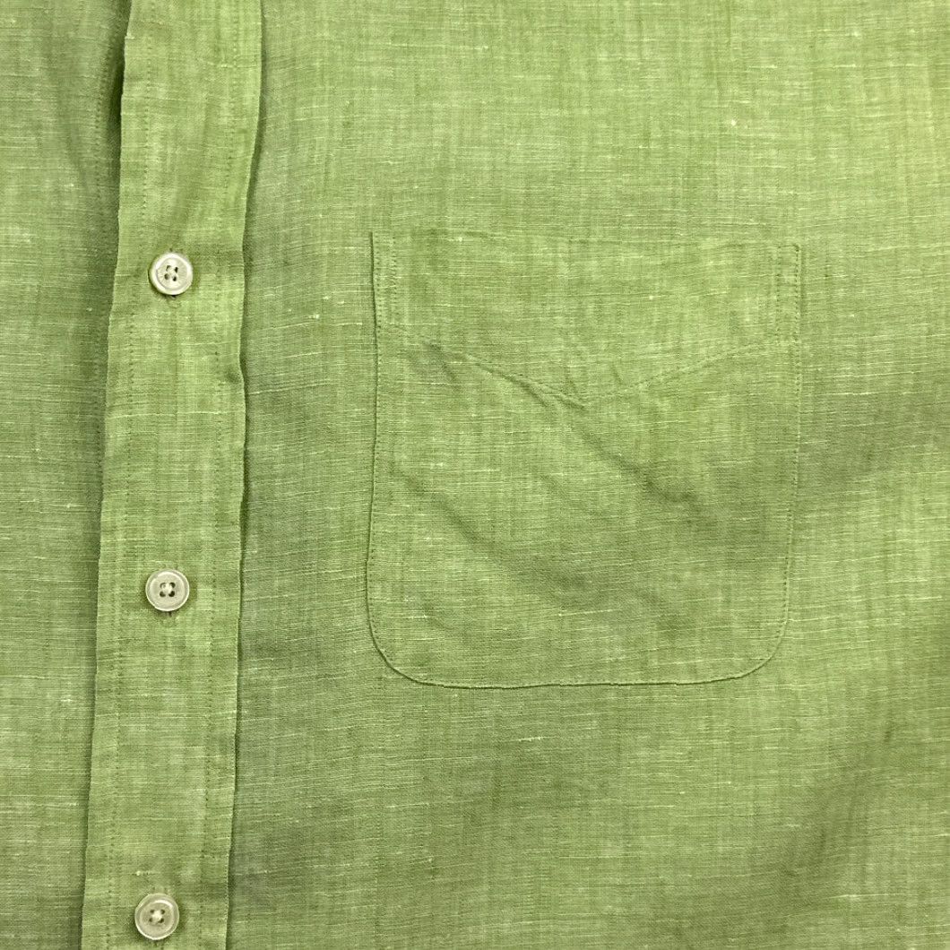 Brooks Brothers VINTAGE Brooks Brothers Shirt Adult LARGE Green Irish Linen Button-Down 90s Size US L / EU 52-54 / 3 - 5 Thumbnail
