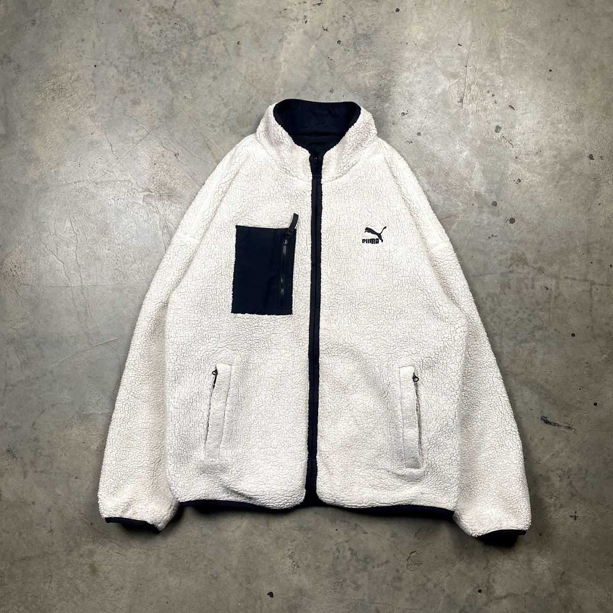 Puma Puma Sherpa Fleece Reversible Jacket Size US M / EU 48-50 / 2 - 1 Thumbnail