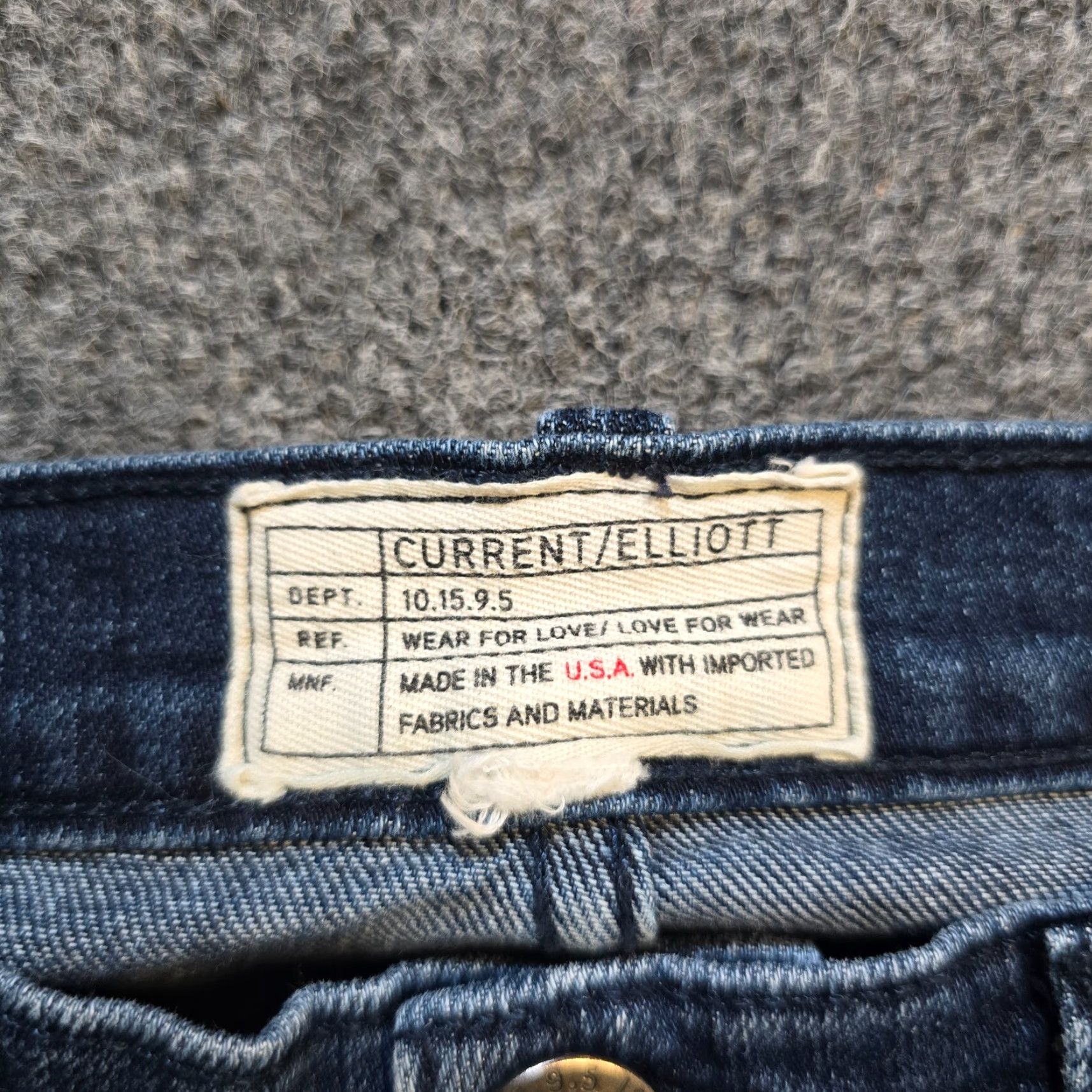 Vintage Current/Elliott Jeans Womens Size 27 Blue Slim Cropped Straight Stars Raw Hem Jeans Size 27" / US 4 / IT 40 - 4 Thumbnail