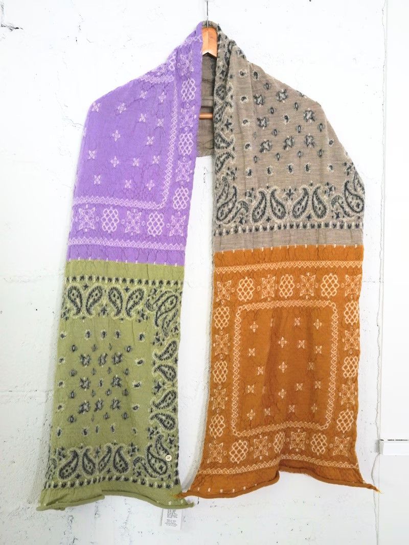 Kapital Kapital Wool Pastel Bandana HAPPY Scarf Size ONE SIZE - 3 Thumbnail
