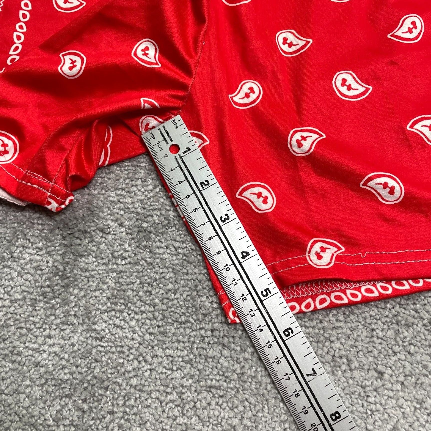 Vintage Unbranded Shorts Womens XL Red Paisley Compression Active Gym 30x5 Size 40" / US 18 - 6 Thumbnail