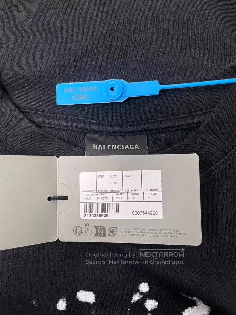 Balenciaga Balenciaga Logo Printed Plain Knit Short Sleeve Size XS / US 0-2 / IT 36-38 - 7 Thumbnail