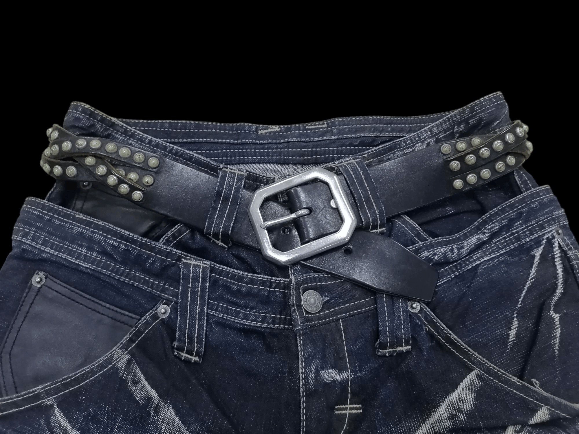 Genuine Leather × Japanese Brand Japan Leather Craft Beads Belts Size ONE SIZE - 1 Thumbnail