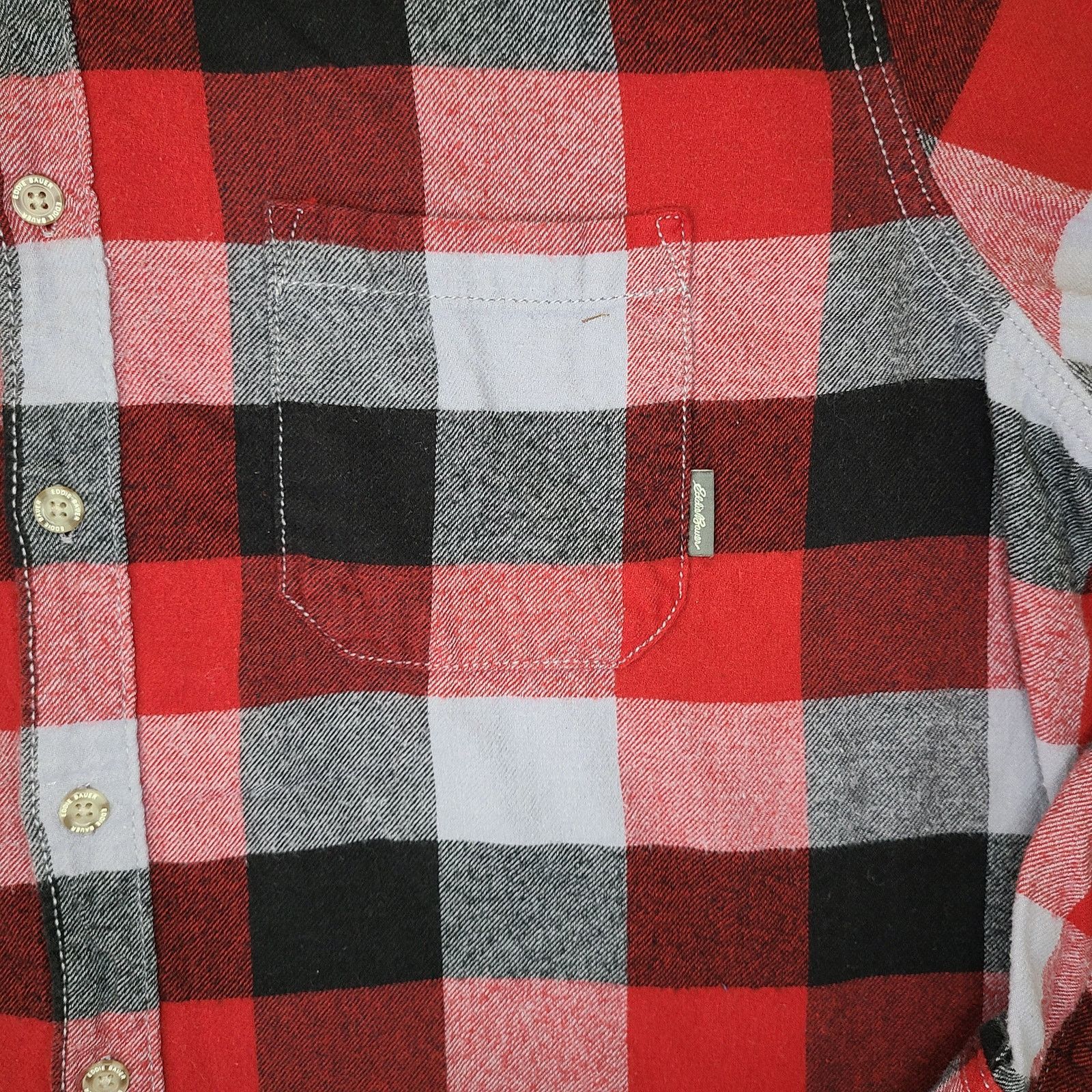 Eddie Bauer Eddie Bauer XXL Plaid Flannel Shirt Black/Gray Size US XXL / EU 58 / 5 - 3 Thumbnail