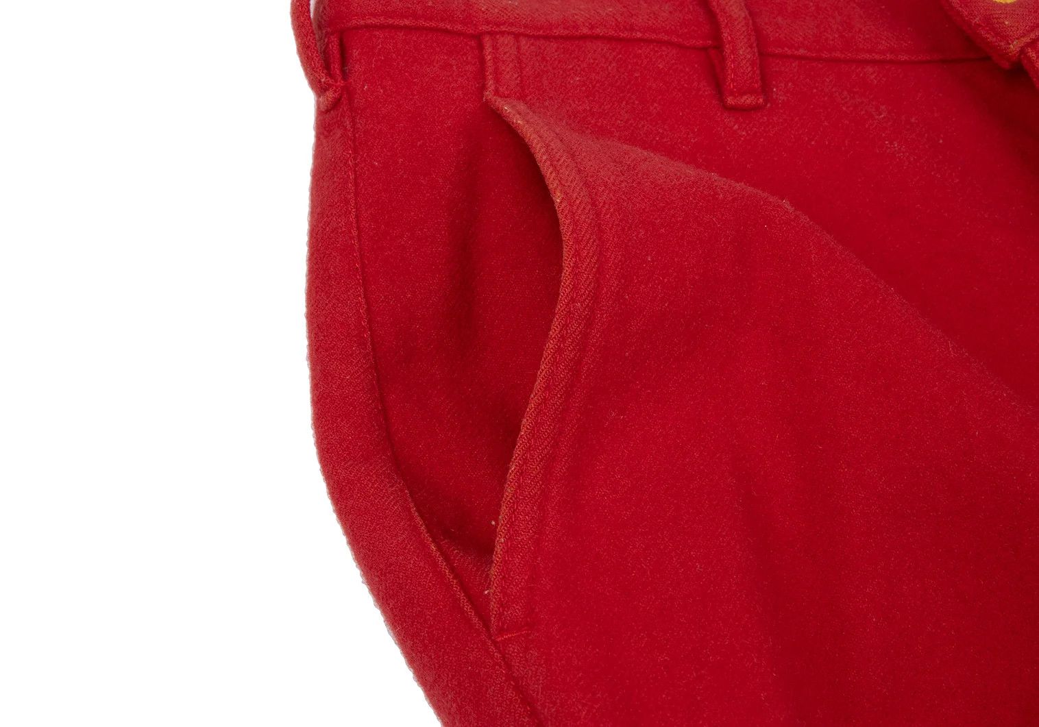 Comme des Garcons Homme Plus Wool Nylon Tapered Pants in Red, Size SS Size US 36 / EU 52 - 11 Thumbnail