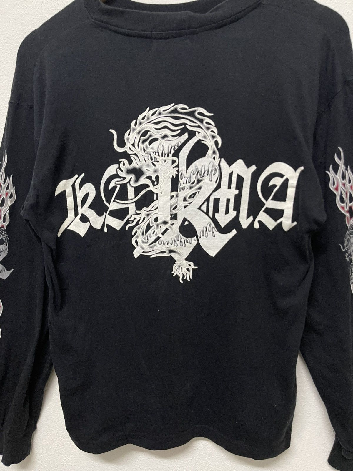 Japanese Brand 2000s KARMA DRAGON FLAME SLEEVE RARE DESIGN Size US S / EU 44-46 / 1 - 4 Thumbnail