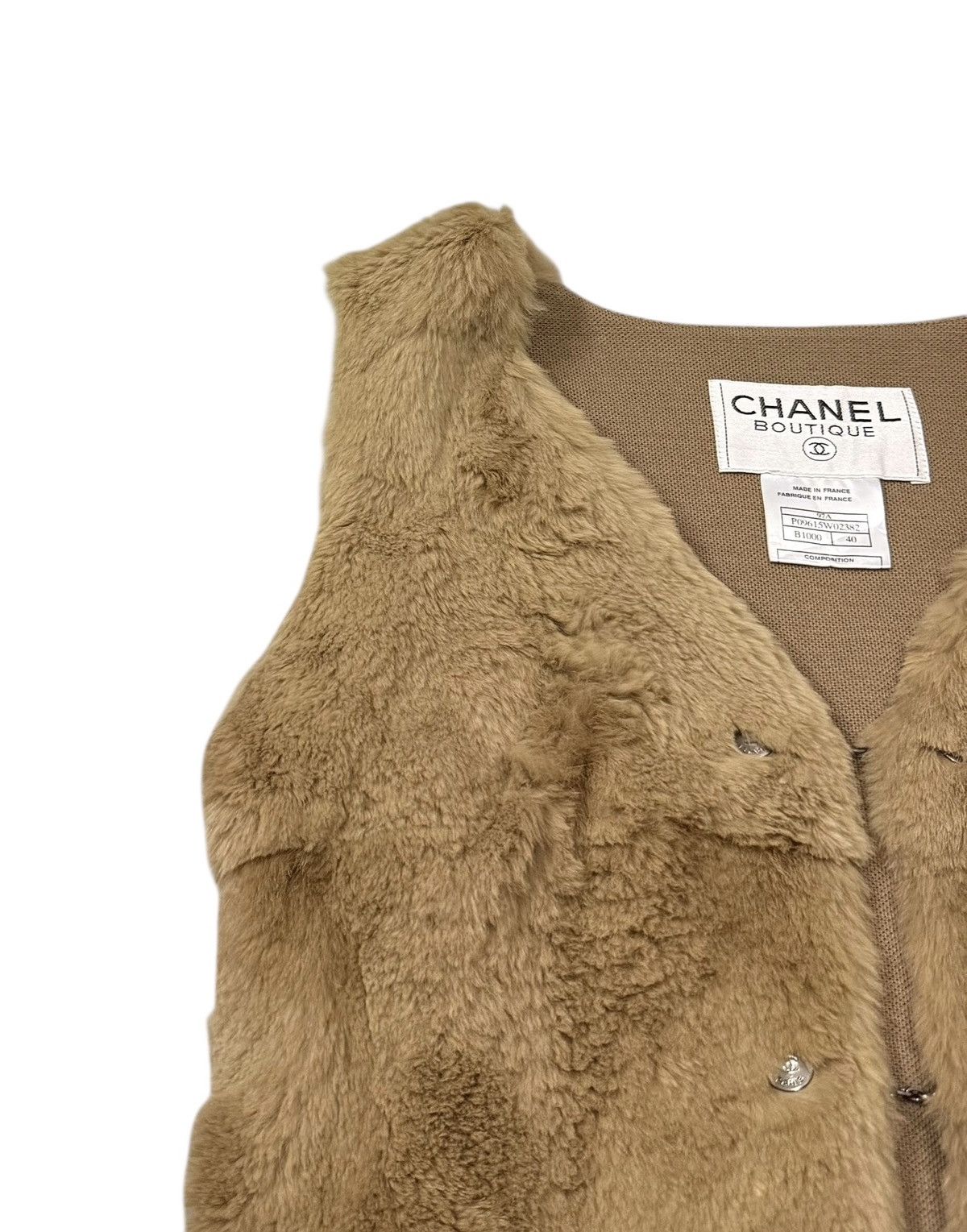 Chanel ‼️RUNWAY‼️Vintage 1997 Chanel Boutique Lapin Rabbit Fur Vest Size M / US 6-8 / IT 42-44 - 5 Thumbnail
