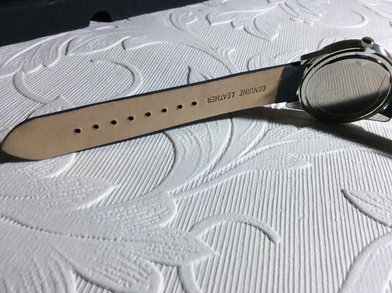 Designer Unknown men's silver dial leather strap watch Size ONE SIZE - 9 Thumbnail