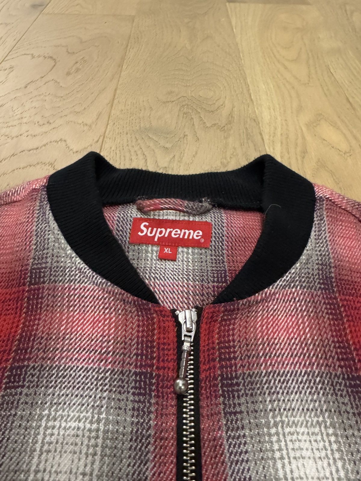 Supreme Supreme Plaid Bomber Red Size US XL / EU 56 / 4 - 4 Thumbnail