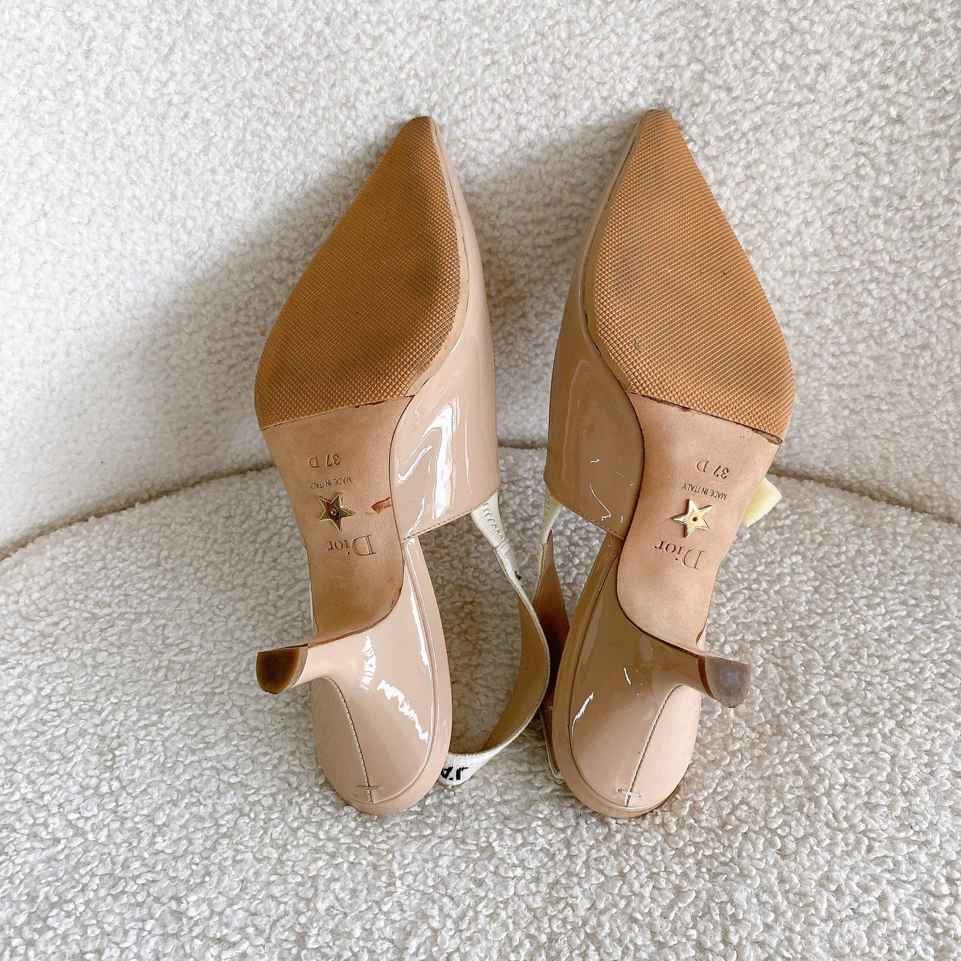 Dior Christian Dior Nude Low Heel Sandals 37 4818 Size US 6.5 / IT 36.5 - 6 Thumbnail