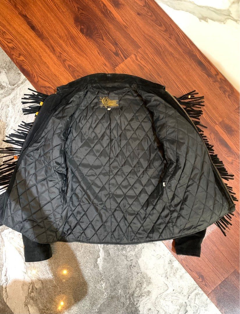 Japanese Brand 1990s Branded Garments - Ethnic Fringe Suede Leather Jacket Size US L / EU 52-54 / 3 - 8 Thumbnail