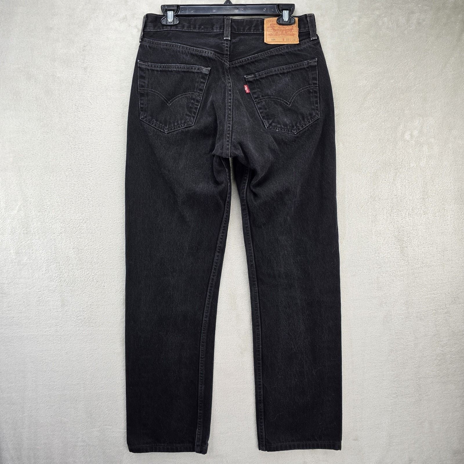 Levi's Vintage Levi 501 Jeans Mens 33 x34 (Fits 30x30) Black Y2K Size US 30 / EU 46 - 7 Thumbnail