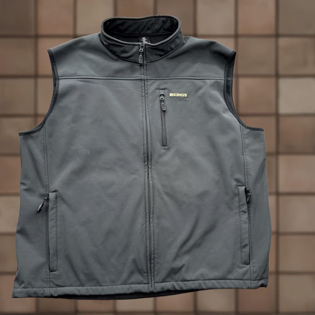 Vintage Kings Mens 3XL Gray Softshell Vest - Outdoor Hiking, Hunting, Workwear Size US XXL / EU 58 / 5 - 1 Thumbnail