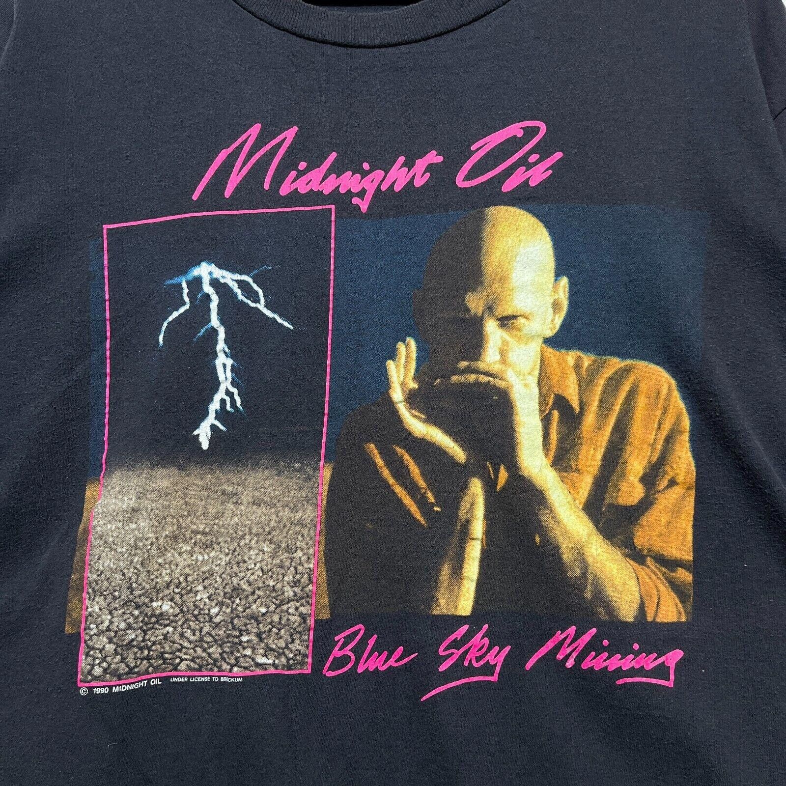 Vintage Vintage 1990 Midnight Oil T-shirt L North American Tour Rock Size US L / EU 52-54 / 3 - 4 Thumbnail