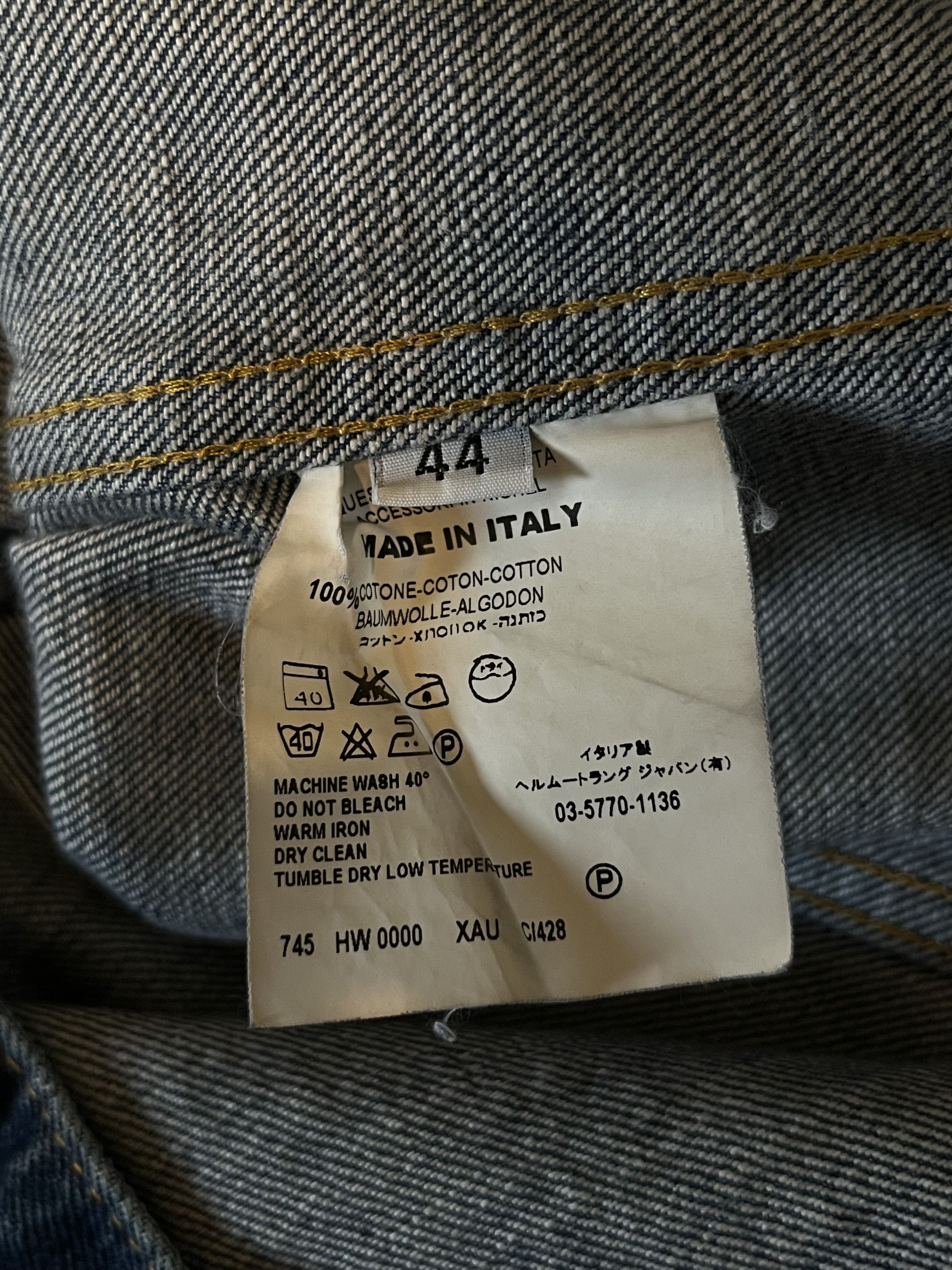 Helmut Lang × Vintage Vintage Helmut Lang Denim Trucker Jacket Made In Italy Size US S / EU 44-46 / 1 - 8 Thumbnail